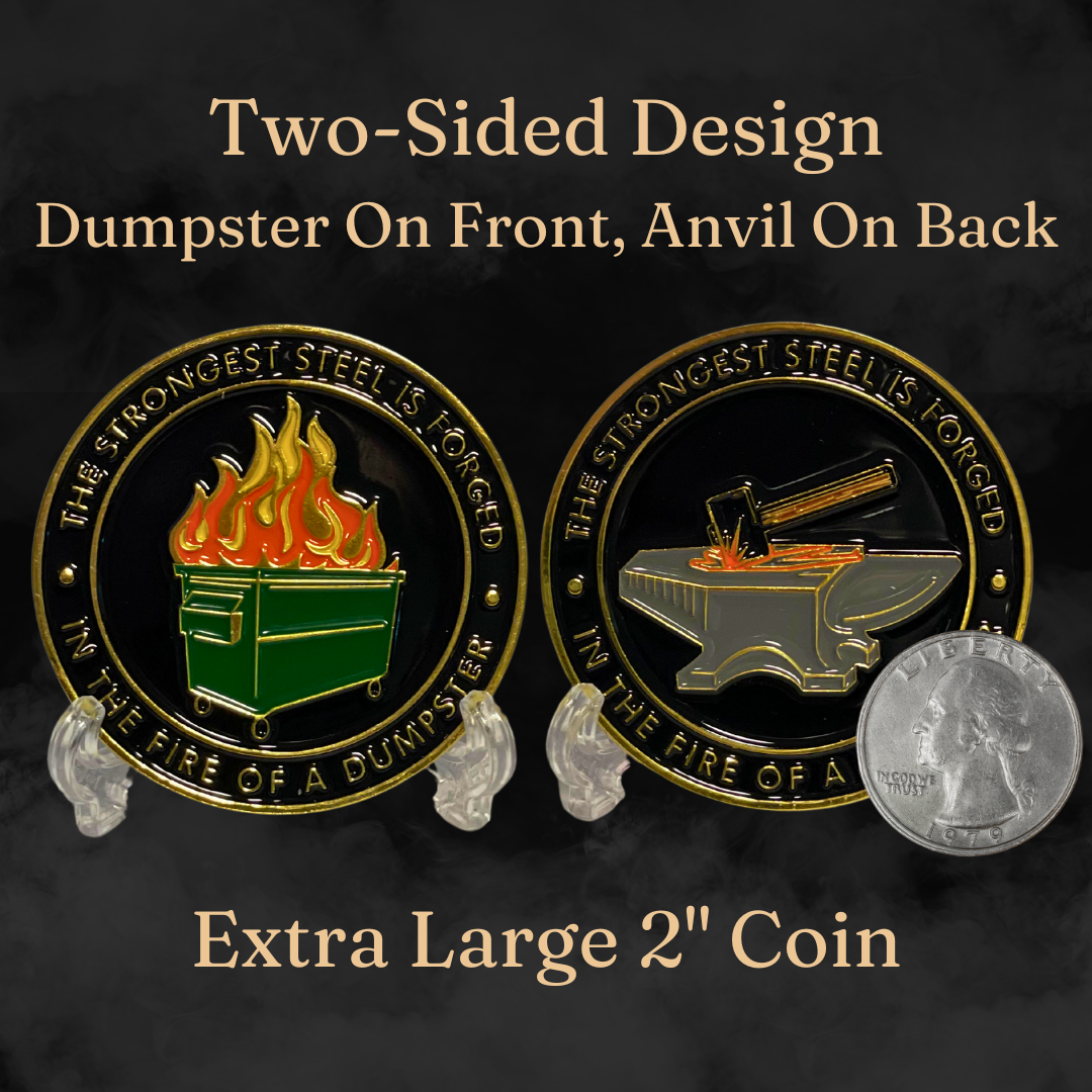 2" Limited Edition Color Dumpster Fire Challenge Coin