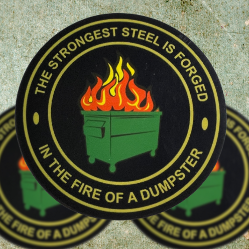 Dumpster Fire Stickers - 3" Large Diameter